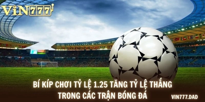 Bí kíp chơi tỷ lệ 1.25 tăng tỷ lệ thắng trong các trận bóng đá