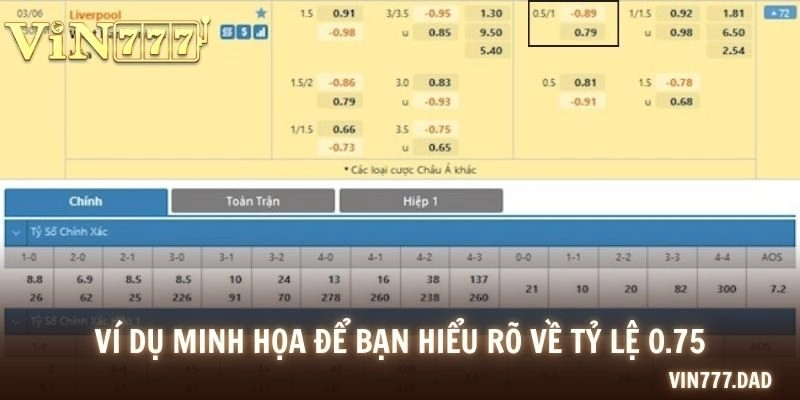 Ví dụ minh họa để bạn hiểu rõ về tỷ lệ 0.75